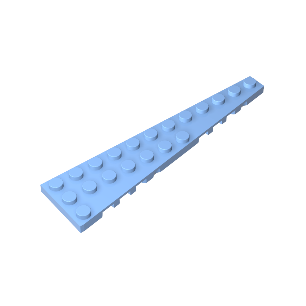 Placa de cuña 12 x 3 izquierda-MyGobricksEs