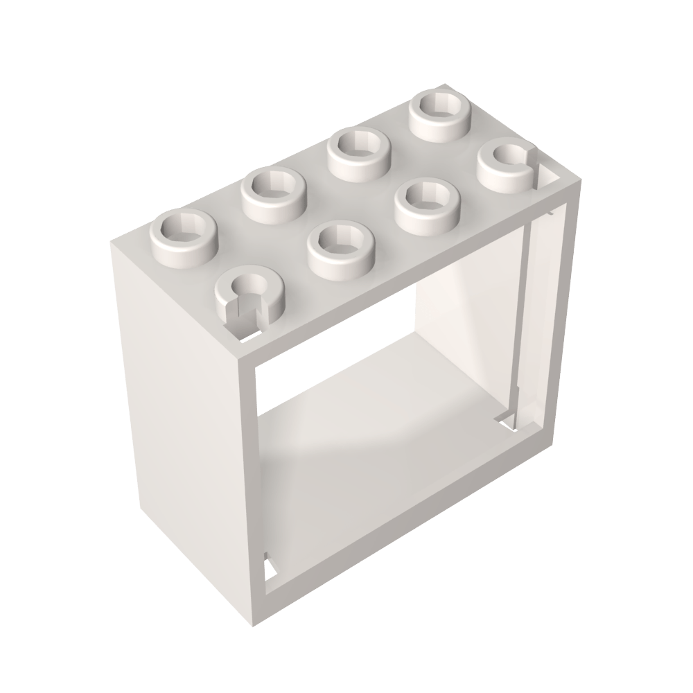 Marco de ventana de 2 x 4 x 3 con montantes huecos-MyGobricksEs