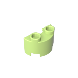 Ladrillo redondo, mitad 1 x 2-MyGobricksEs