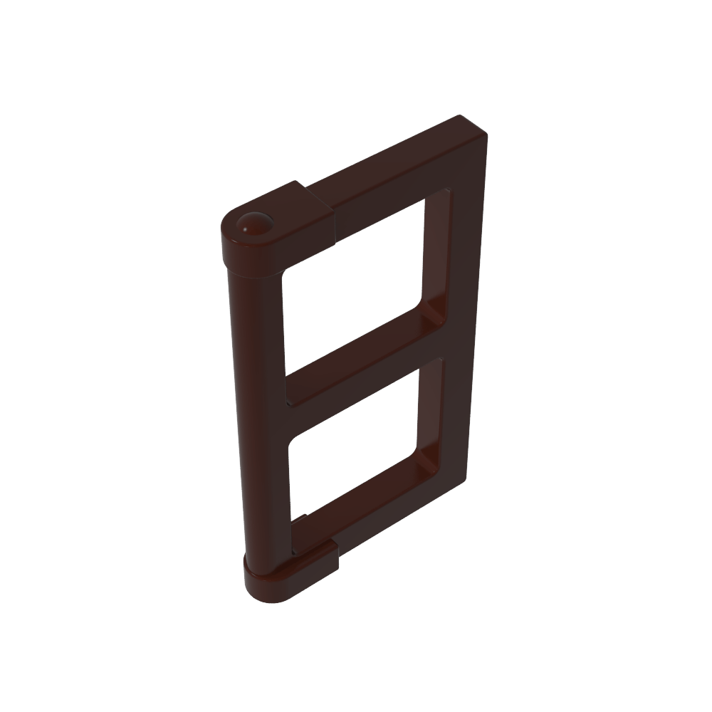 Ventana de 1 x 2 x 3 paneles con pestañas gruesas en las esquinas-MyGobricksEs