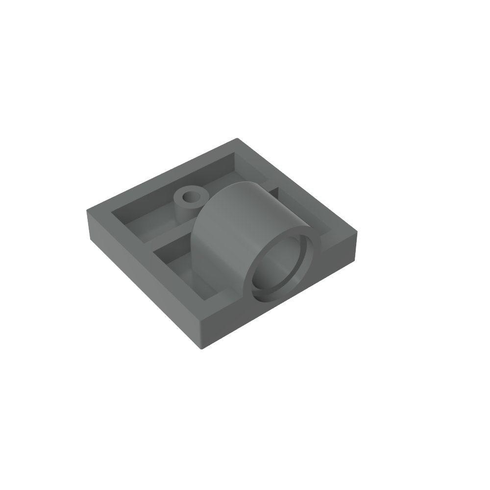 Placa Especial 2 x 2 con 1 Orificio para Pasador [Costilla Inferior Completa]-MyGobricksEs