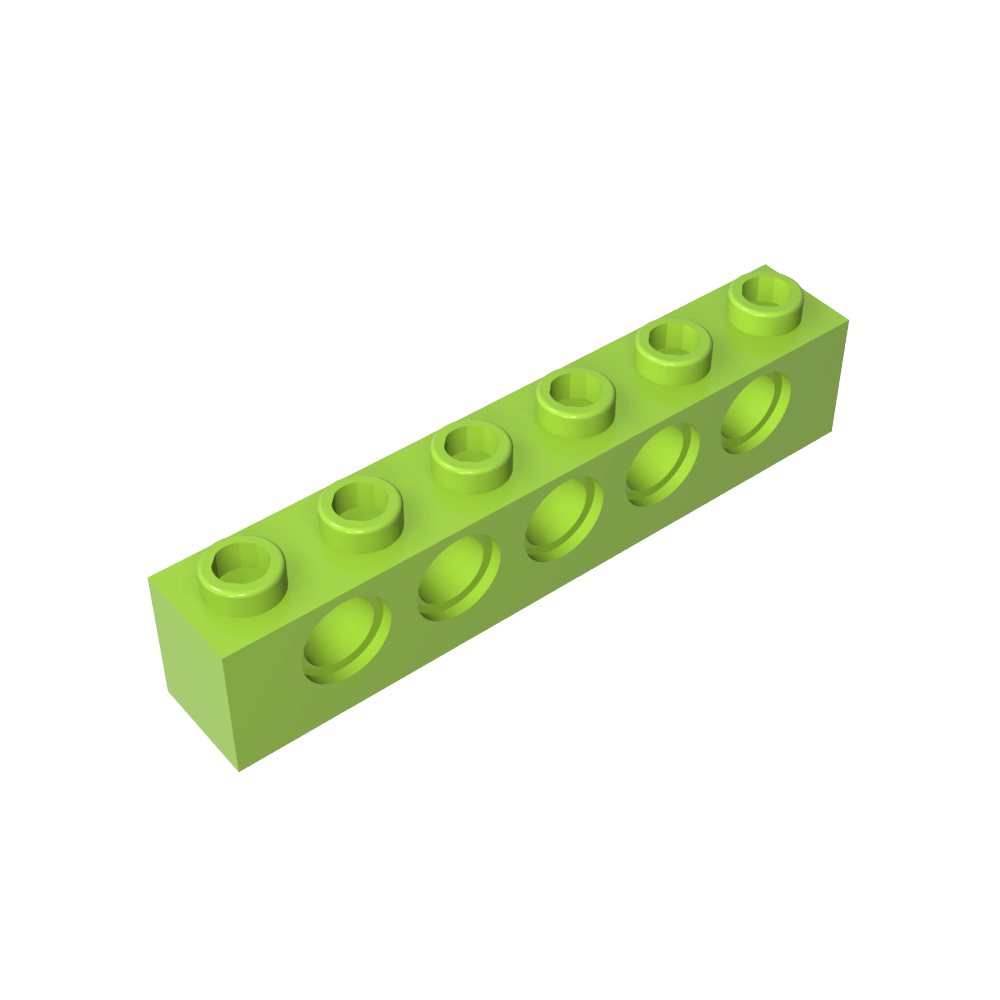 Ladrillo técnico 1 x 6 [5 agujeros]-MyGobricksEs