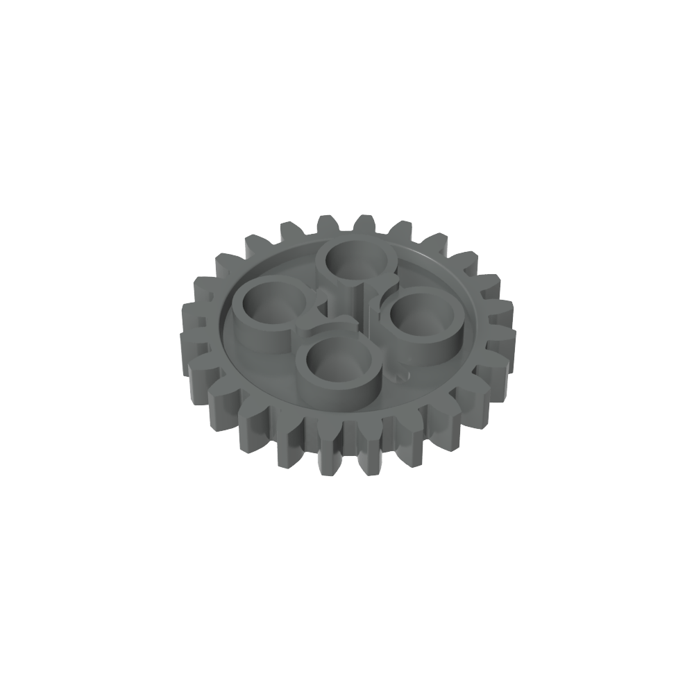 Engranaje Technic de 24 dientes [estilo antiguo - Tres orificios para ejes]-MyGobricksEs