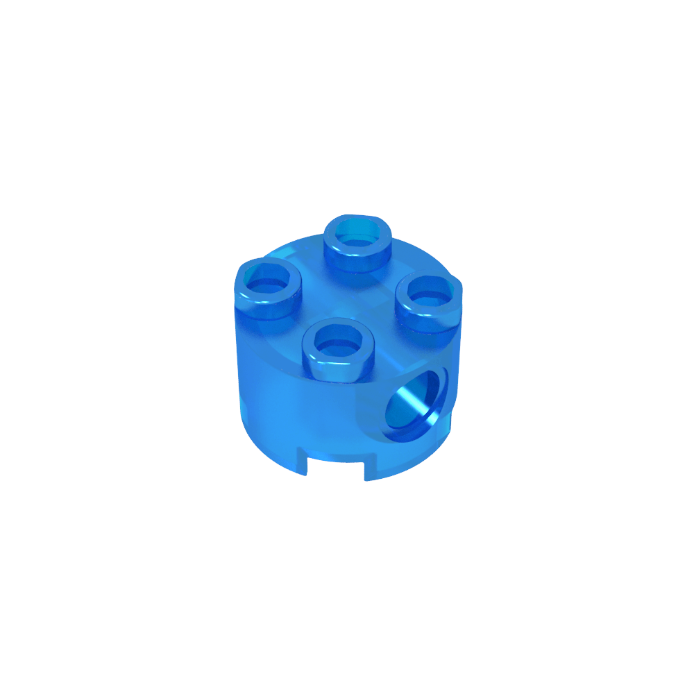 Ladrillo redondo 2 x 2 con agujeros para pasadores-MyGobricksEs