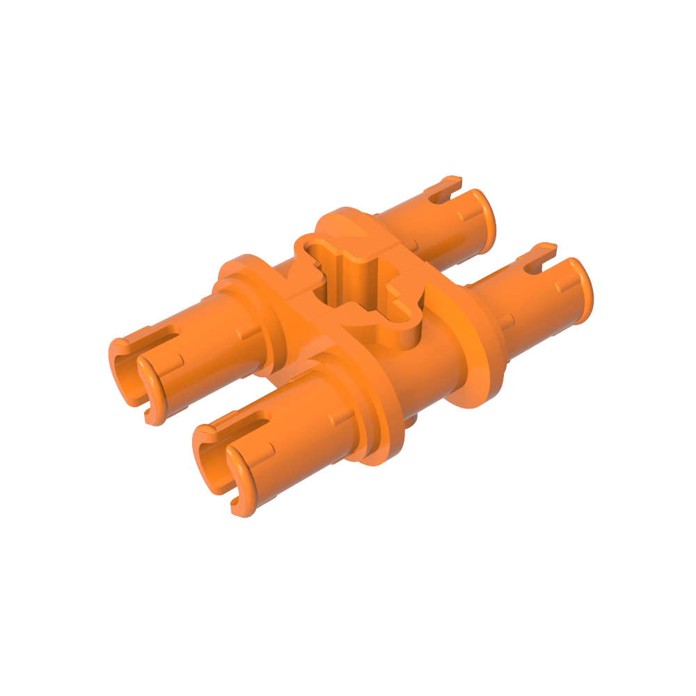 Pasador doble técnico con orificio para eje-MyGobricksEs