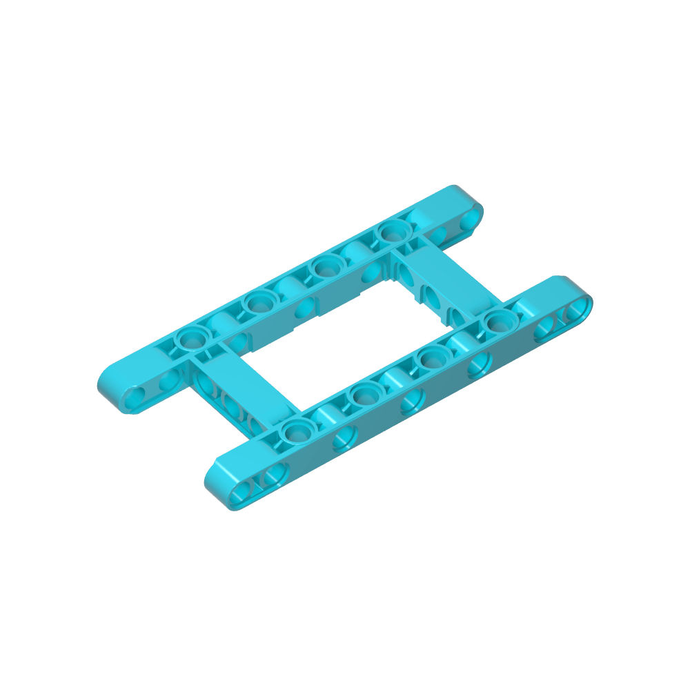 Viga técnica de 5 x 11 con marco de centro abierto grueso-MyGobricksEs