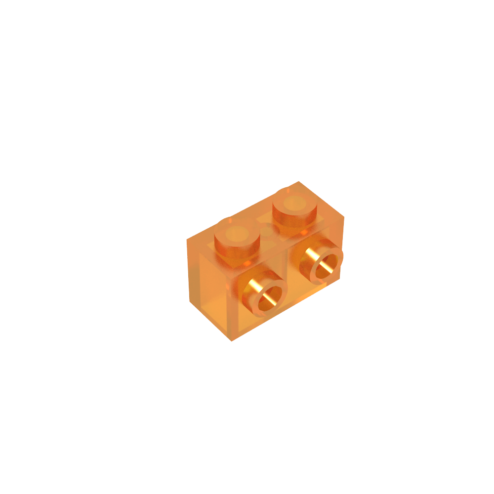 Ladrillo especial 1 x 2 con 2 montantes en 1 lado-MyGobricksEs