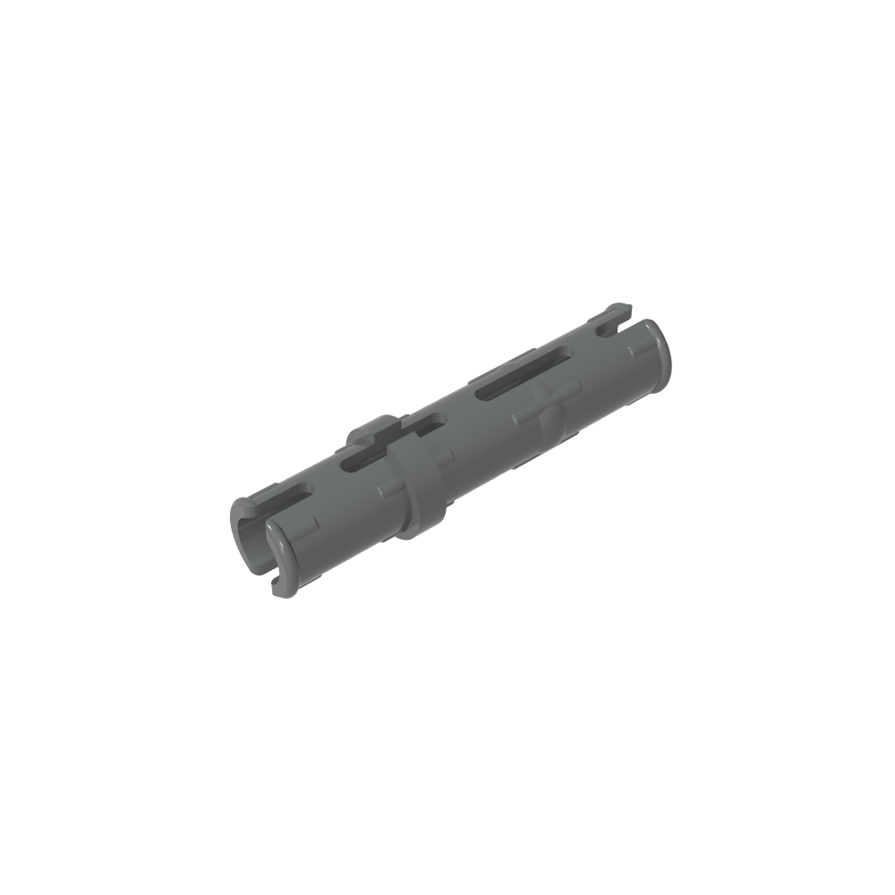 Pasador técnico largo con crestas de fricción longitudinales y 2 ranuras centrales-MyGobricksEs