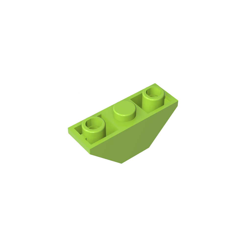 Pendiente Invertida 45° 3 x 1 Doble con 2 Studs Abiertos Bloqueados-MyGobricksEs