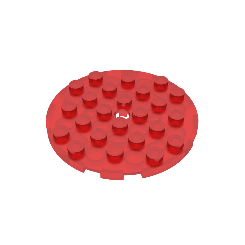 Plato redondo 6 x 6 con agujero-MyGobricksEs