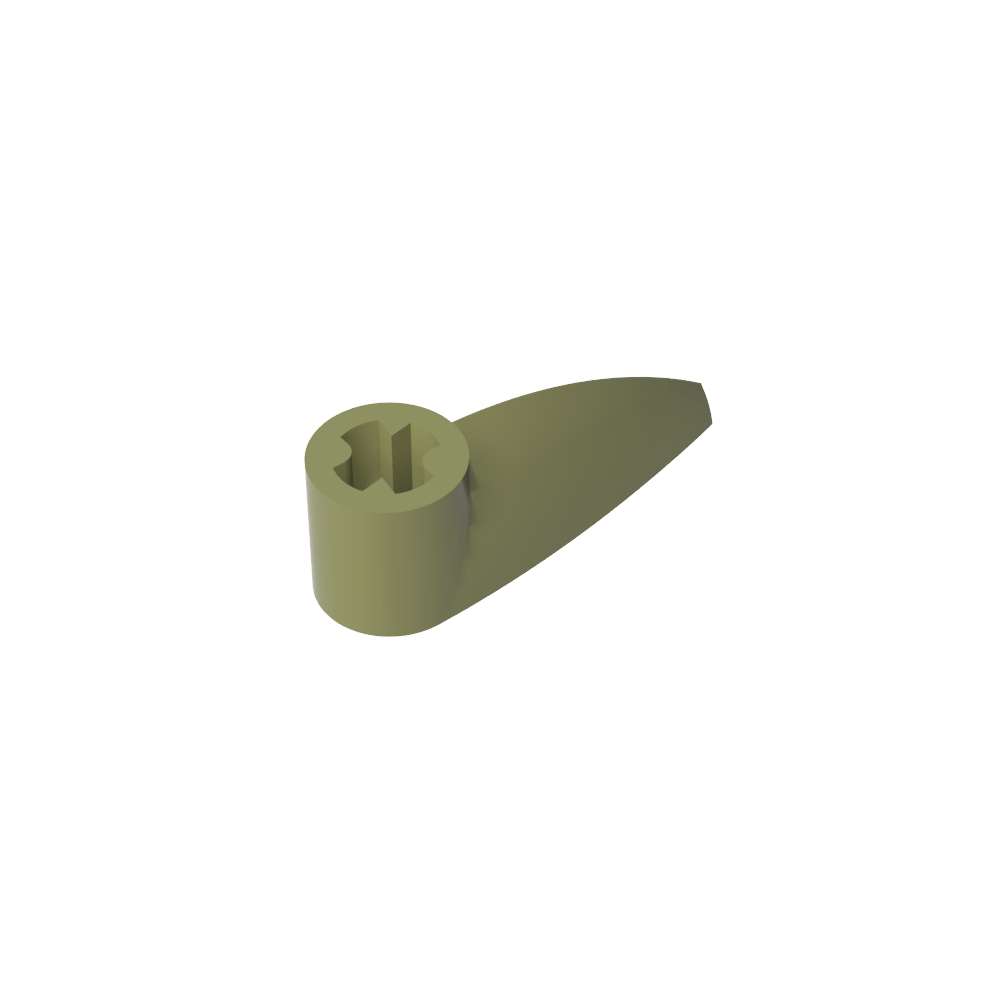 Diente técnico 1 x 3 con orificio para eje [parte inferior redondeada]-MyGobricksEs