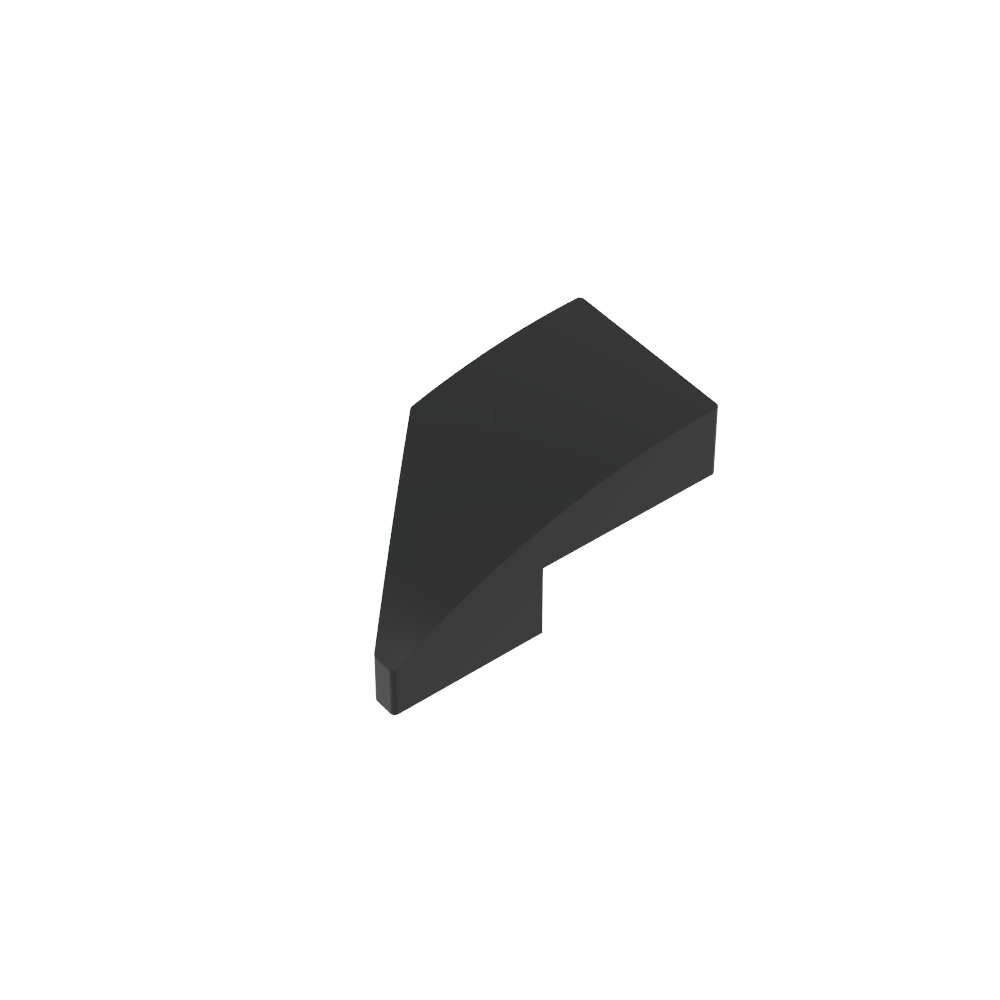 Pendiente curva 2 x 1 con muesca para perno a la derecha-MyGobricksEs