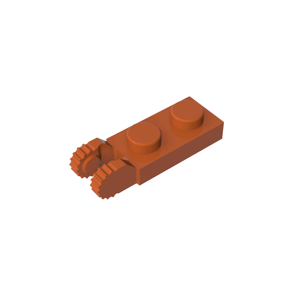 Placa de bisagra 1 x 2 con bloqueo con 2 dedos en el extremo, con ranura-MyGobricksEs