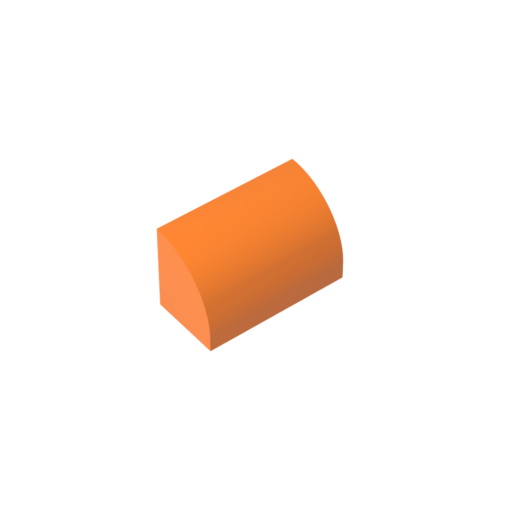 Ladrillo curvo 1 x 2 x 1 sin montantes-MyGobricksEs