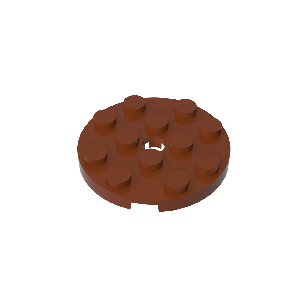 Placa redonda 4 x 4 con orificio para pasador-MyGobricksEs