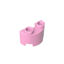 Ladrillo redondo, mitad 1 x 2-MyGobricksEs