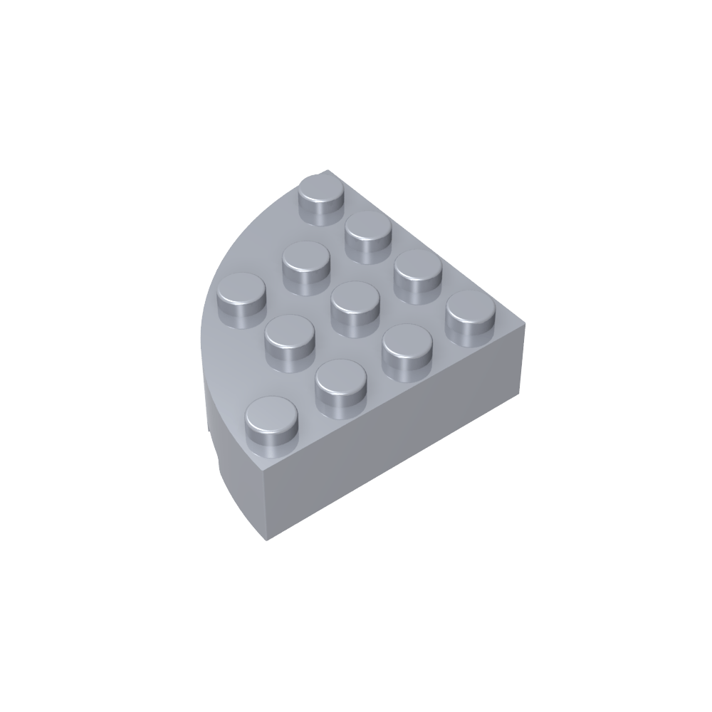 Ladrillo de esquina redonda de 4 x 4, ladrillo completo-MyGobricksEs