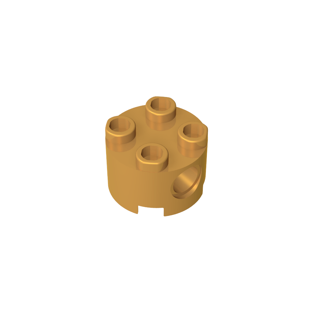 Ladrillo redondo 2 x 2 con agujeros para pasadores-MyGobricksEs