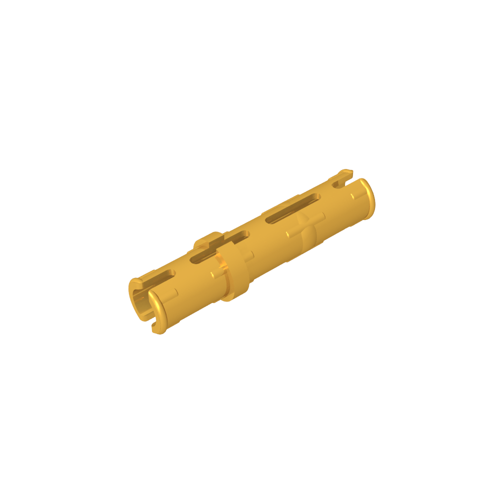Pasador técnico largo con crestas de fricción longitudinales y 2 ranuras centrales-MyGobricksEs