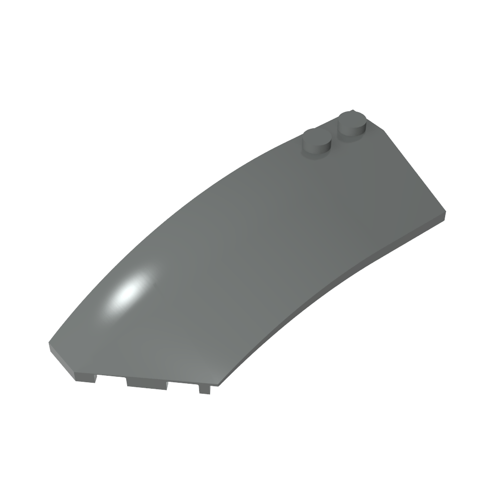 Cuña curva 8 x 3 x 2 abierta izquierda [lisa]-MyGobricksEs