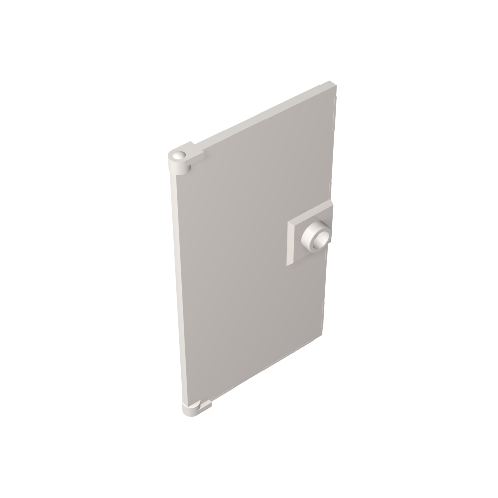 Puerta 1 x 4 x 6 Lisa con Tirador Cuadrado Zócalo-MyGobricksEs