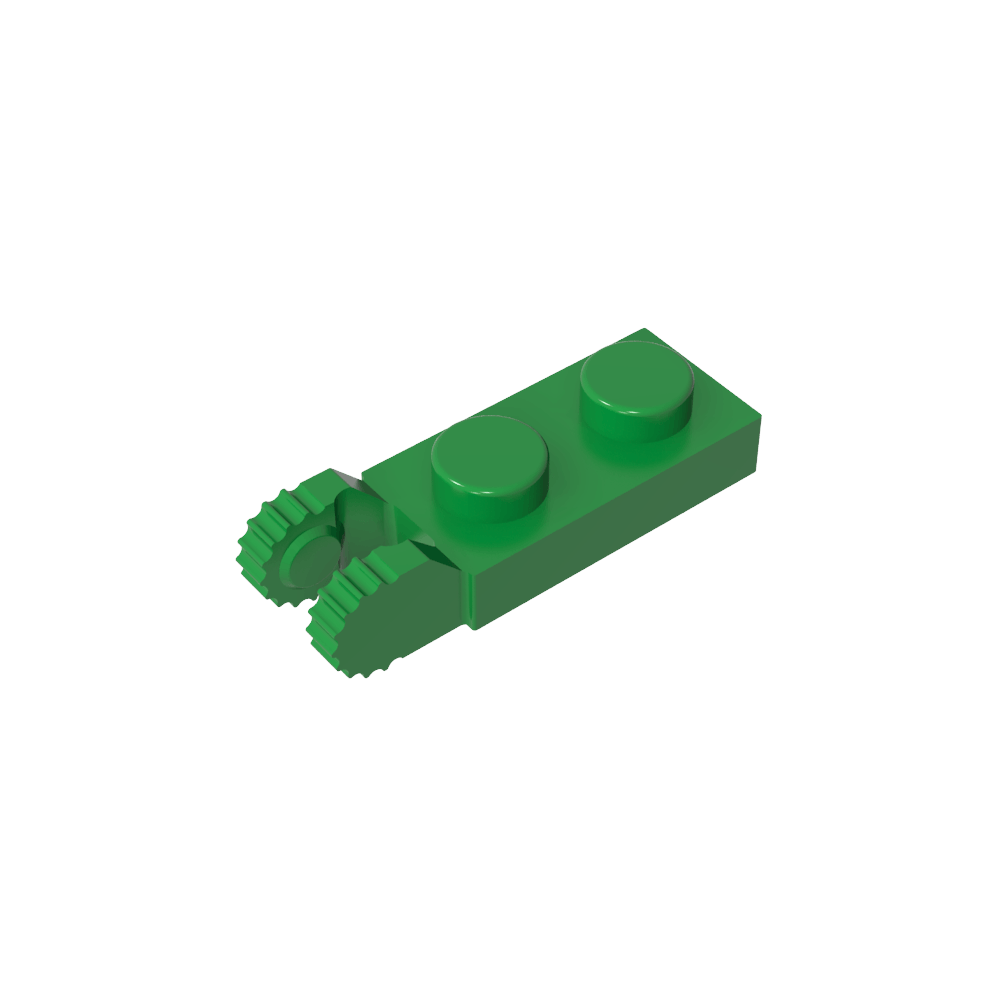 Placa de bisagra 1 x 2 con bloqueo con 2 dedos en el extremo, con ranura-MyGobricksEs