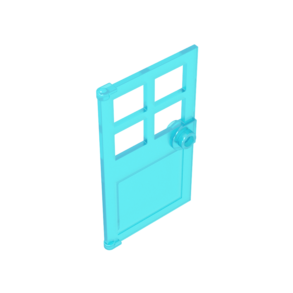 Puerta 1 x 4 x 6 con 4 paneles y manija de perno-MyGobricksEs
