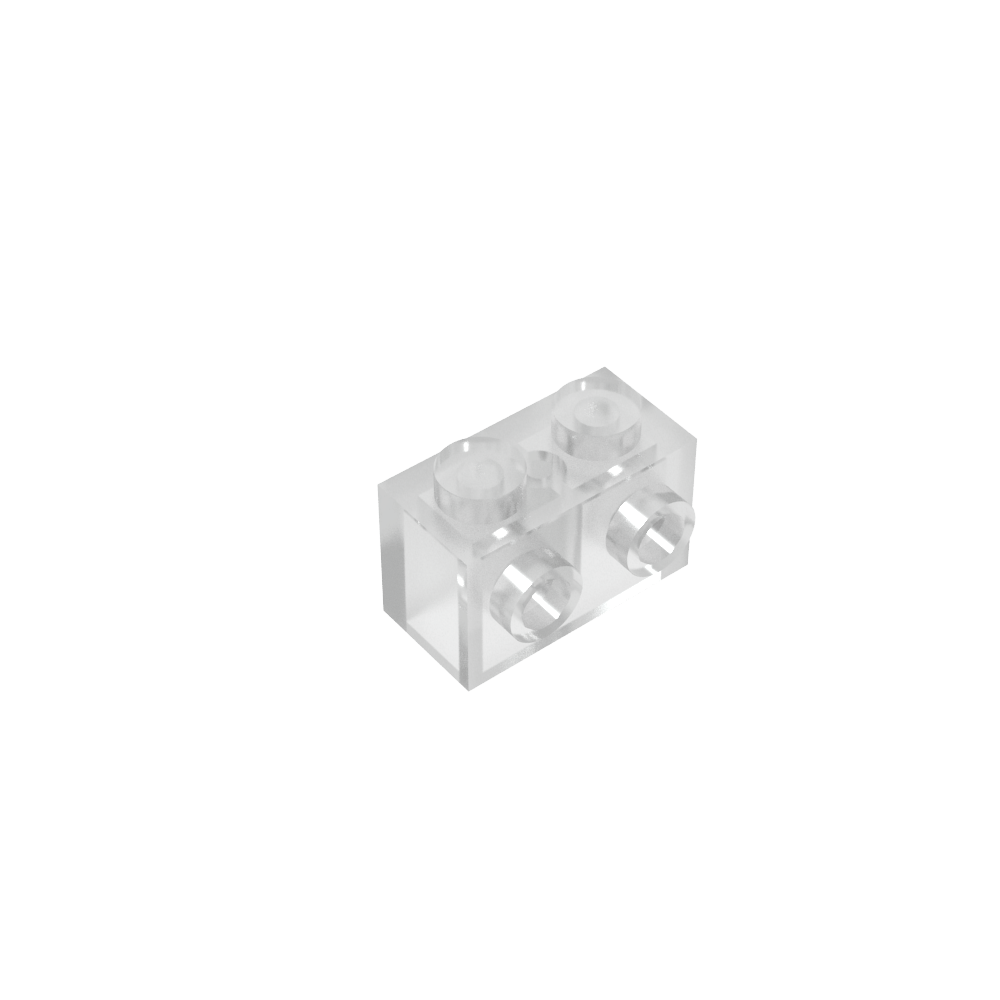 Ladrillo especial 1 x 2 con 2 montantes en 1 lado-MyGobricksEs