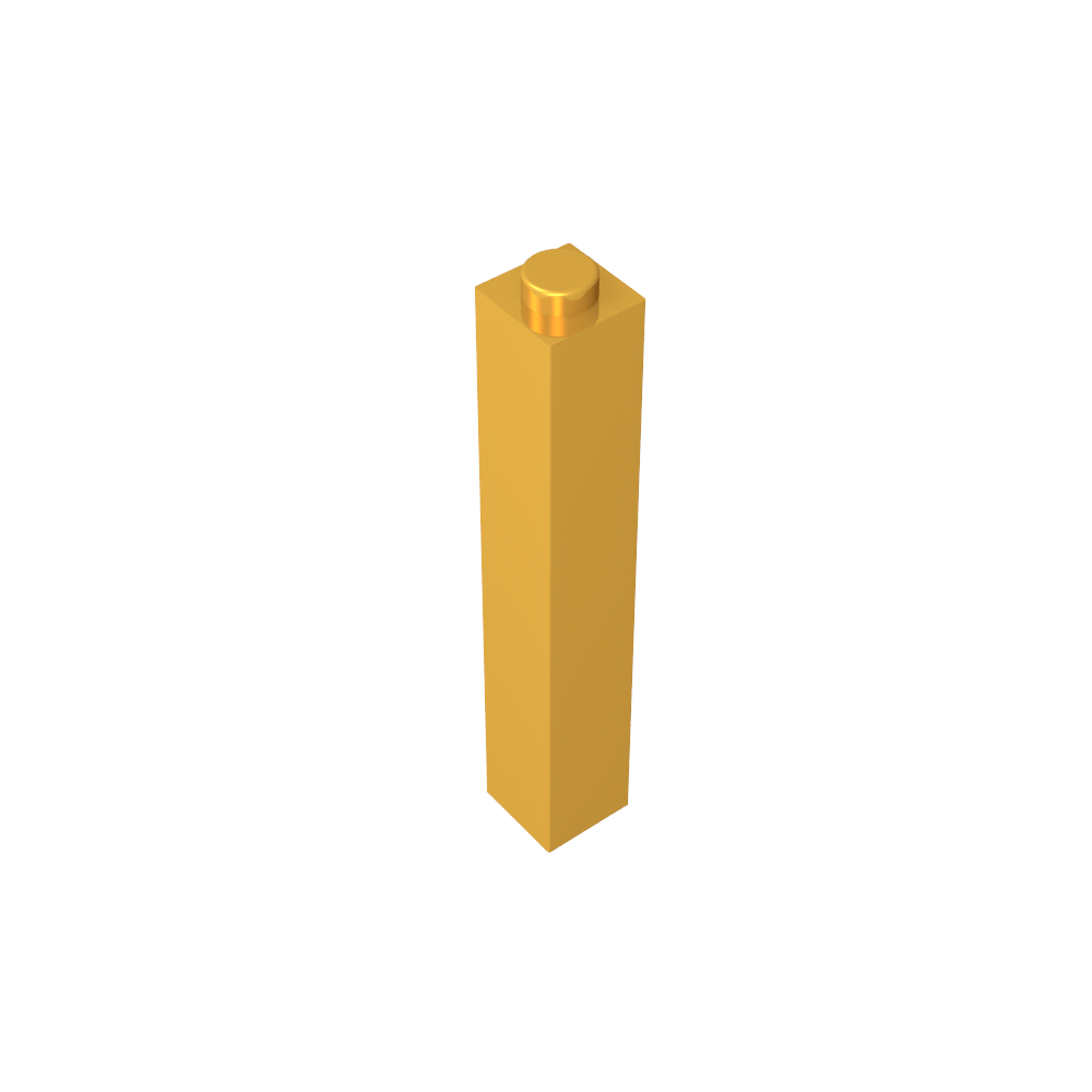 Ladrillo 1 x 1 x 5 con montante abierto o hueco bloqueado-MyGobricksEs