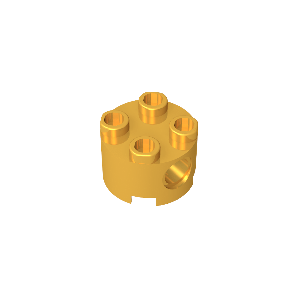 Ladrillo redondo 2 x 2 con agujeros para pasadores-MyGobricksEs