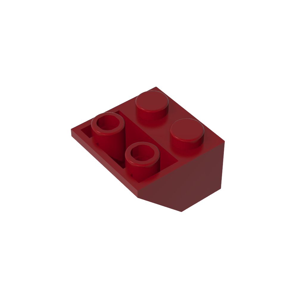 Pendiente invertida de 45° 2 x 2 [Pasador inferior ovoide, orificios para pernos del tamaño de una barra]-MyGobricksEs