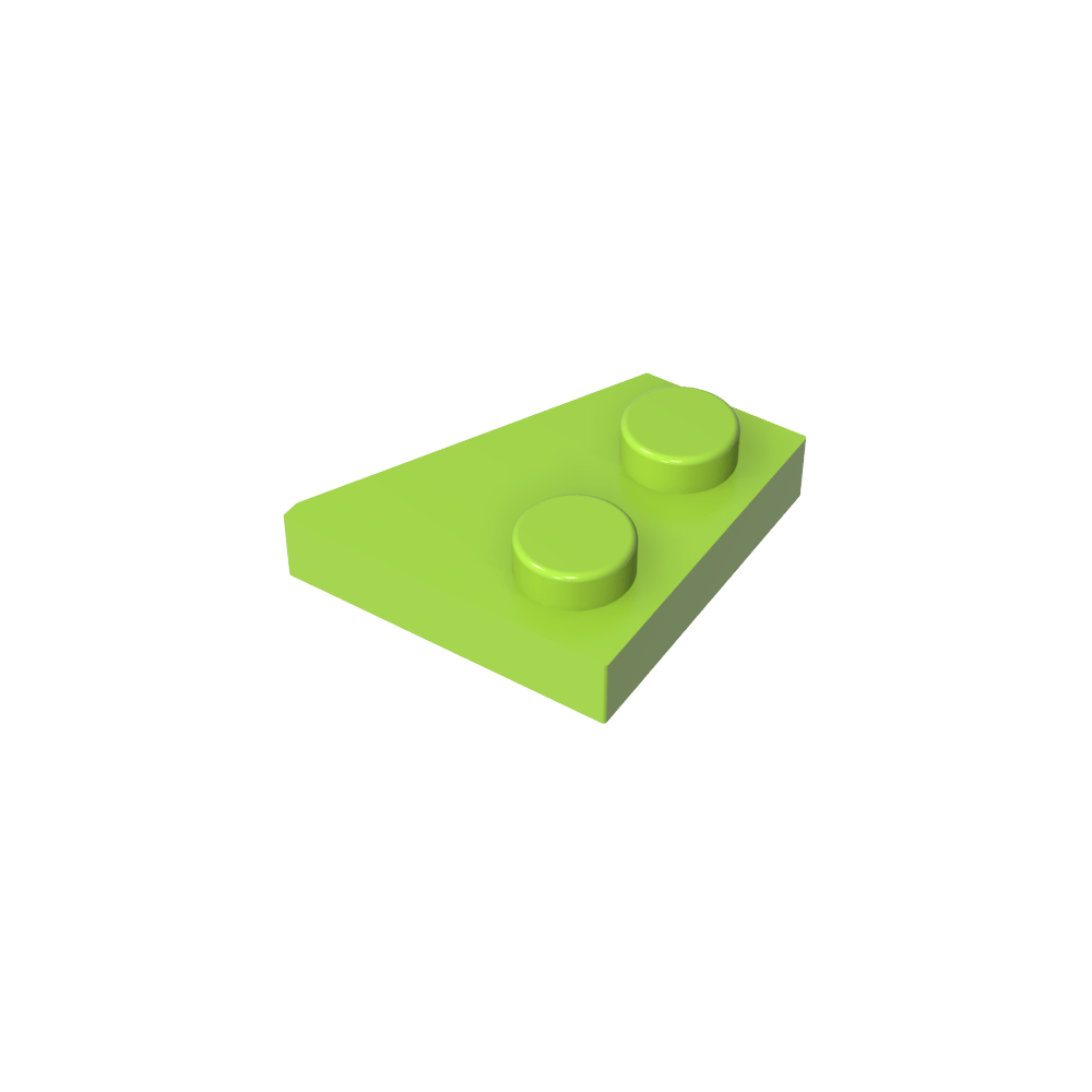 Placa de cuña 2 x 2 izquierda-MyGobricksEs