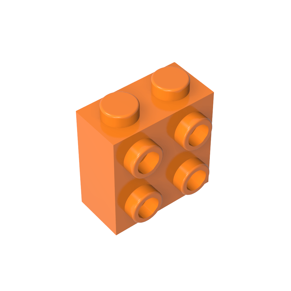 Ladrillo especial 1 x 2 x 1 2/3 con cuatro montantes en un lado-MyGobricksEs
