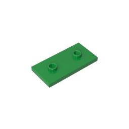 Placa especial 2 x 4 con ranura y dos pernos centrales (puente)-MyGobricksEs
