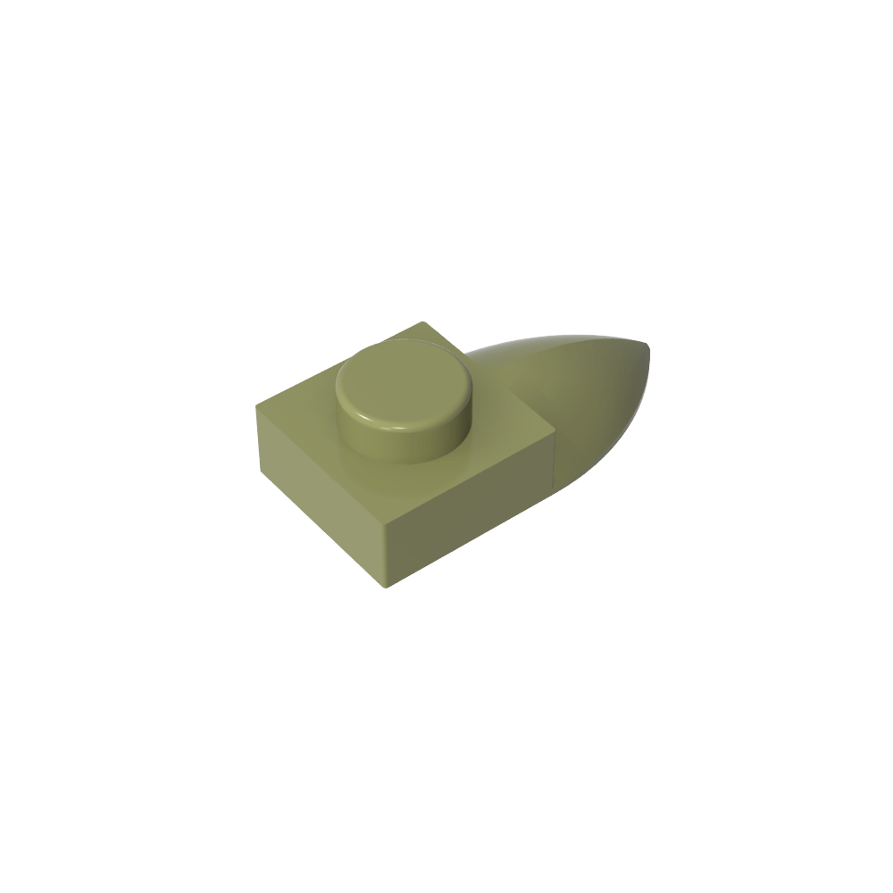 Placa Especial 1 x 1 con Diente-MyGobricksEs
