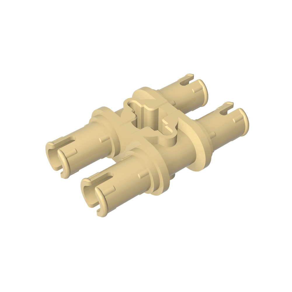 Pasador doble técnico con orificio para eje-MyGobricksEs