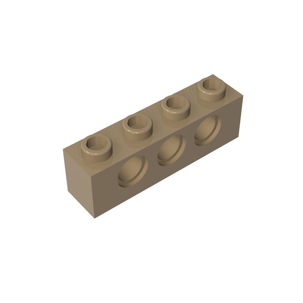 Ladrillo técnico 1 x 4 [3 agujeros]-MyGobricksEs
