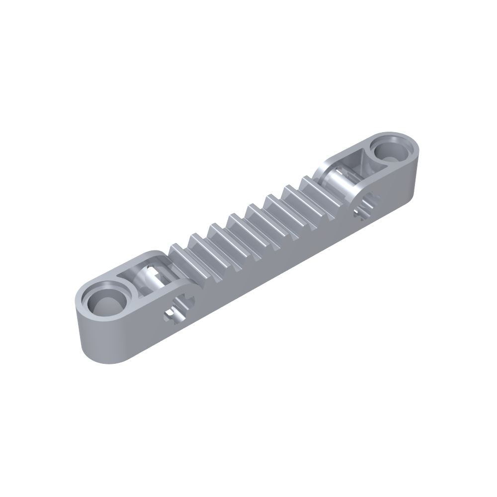 Bastidor de engranajes Technic 1 x 7 con orificios para ejes y pasadores-MyGobricksEs