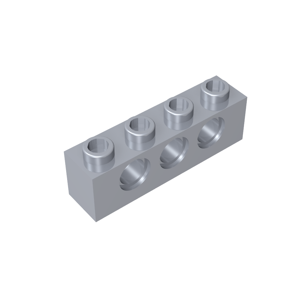Ladrillo técnico 1 x 4 [3 agujeros]-MyGobricksEs
