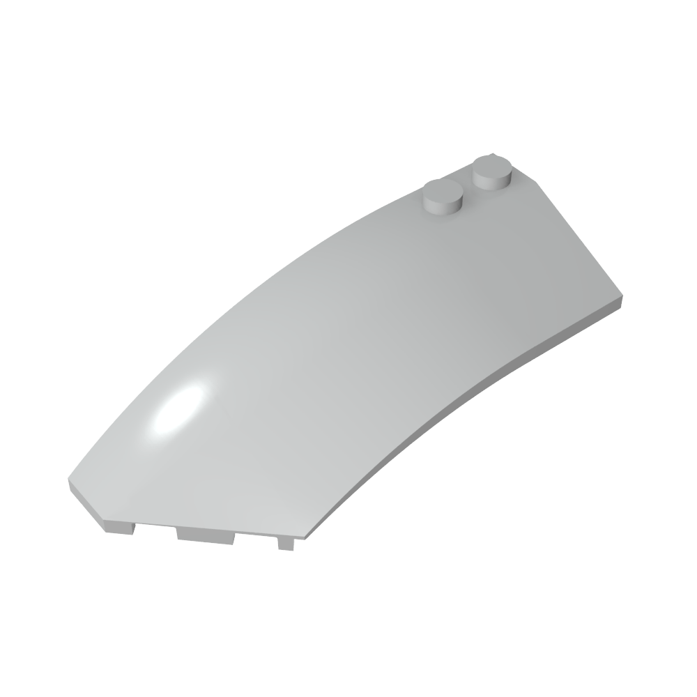 Cuña curva 8 x 3 x 2 abierta izquierda [lisa]-MyGobricksEs