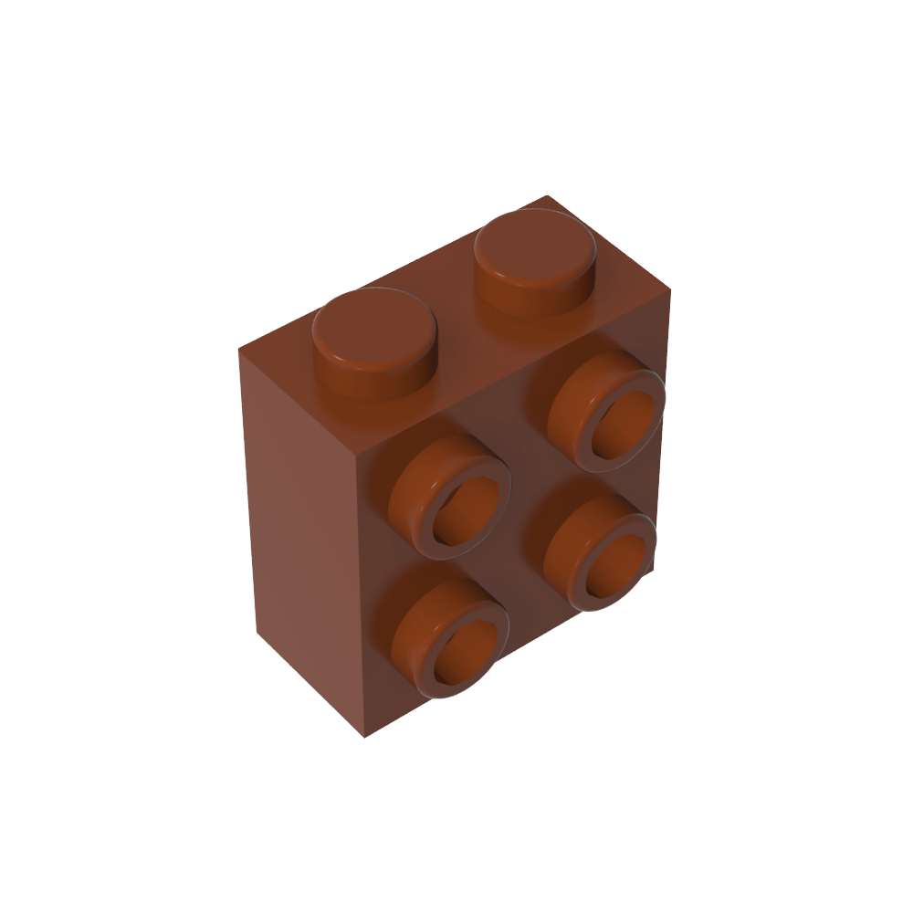 Ladrillo especial 1 x 2 x 1 2/3 con cuatro montantes en un lado-MyGobricksEs