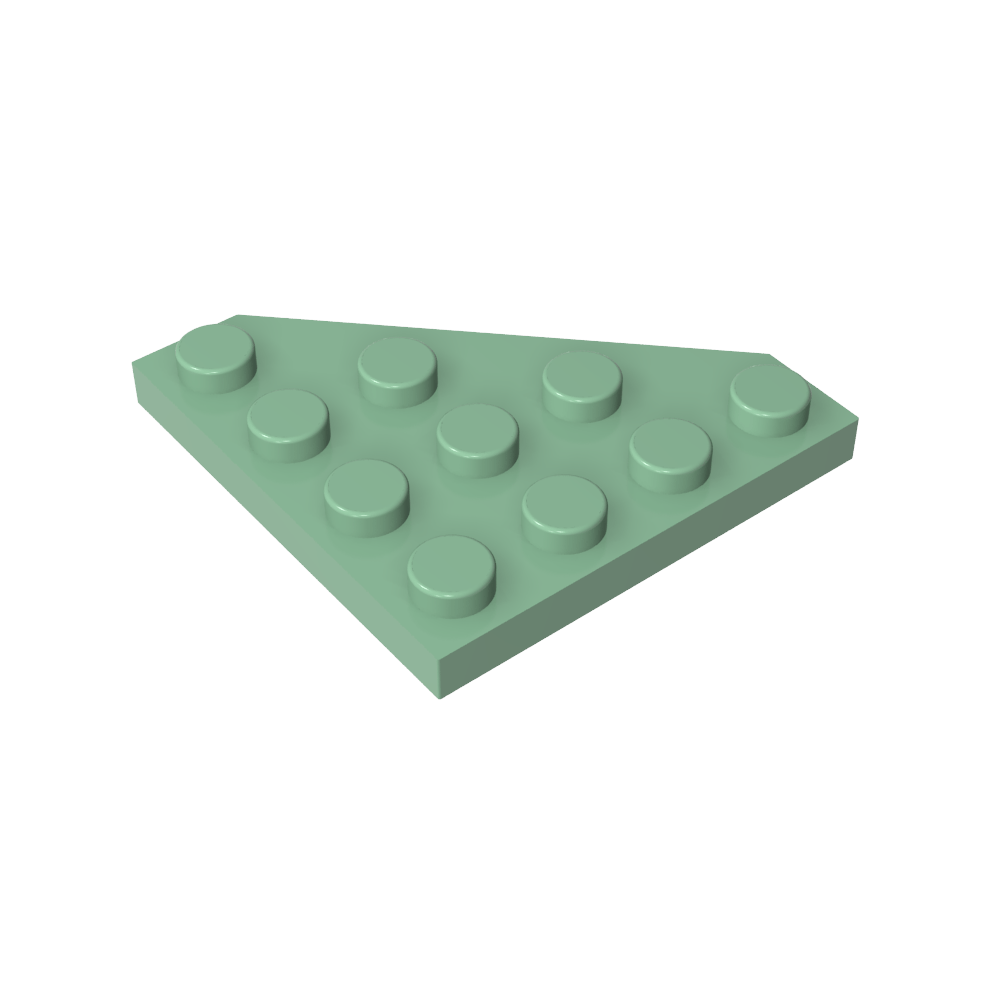Placa de cuña de 4 x 4 con esquina cortada-MyGobricksEs