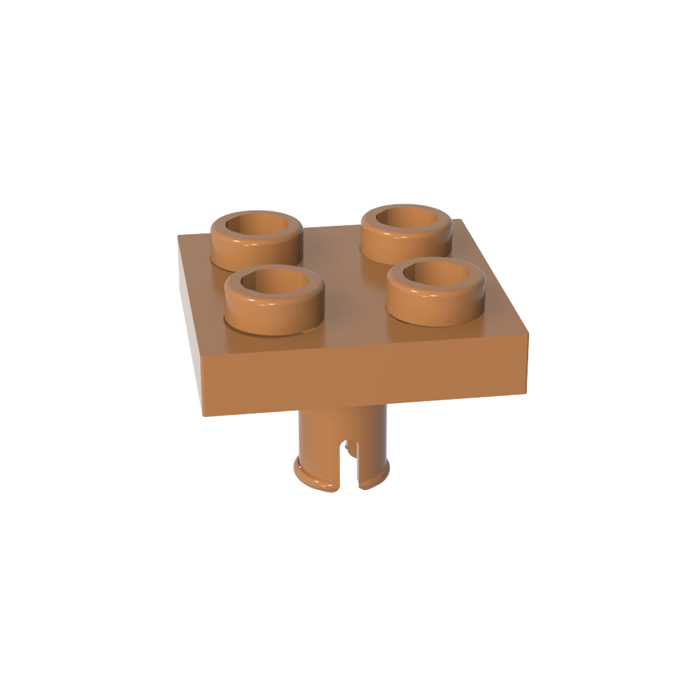 Placa Especial 2x2 con Pasador en la Parte Inferior-MyGobricksEs