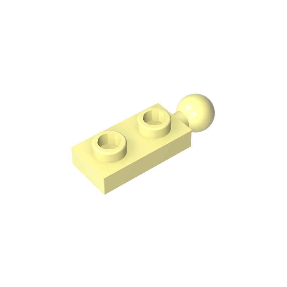 Placa especial 1 x 2 con bola de remolque final-MyGobricksEs