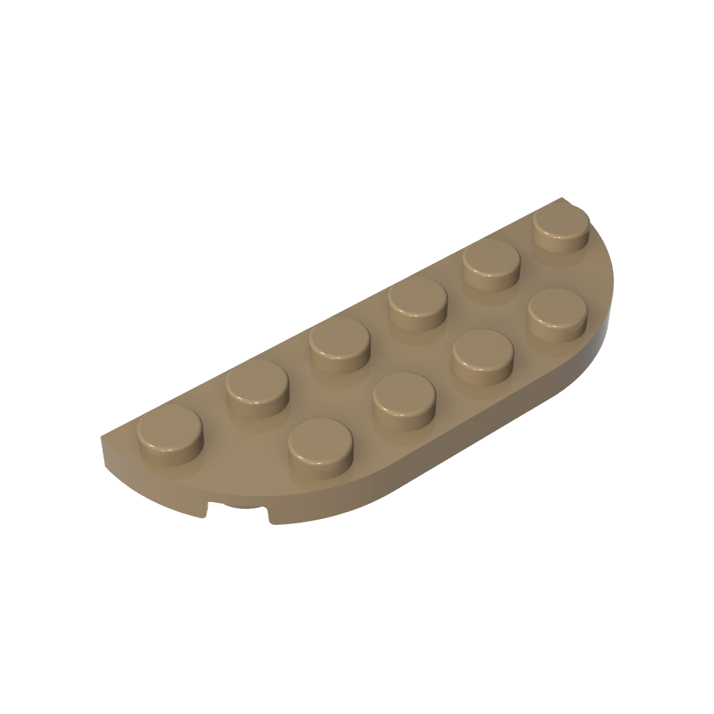 Plato Esquina Redonda 2 x 6 Doble-MyGobricksEs