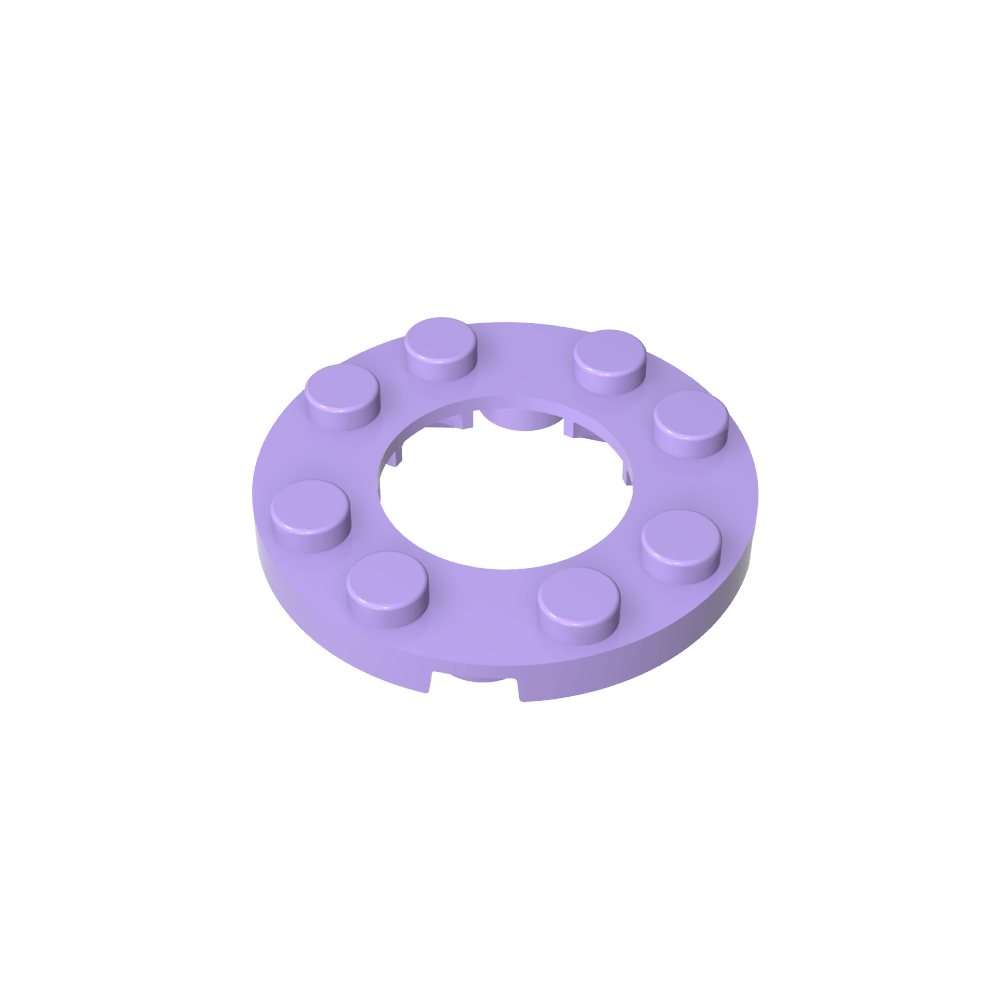 Plato redondo 4x4 con agujero 2x2-MyGobricksEs