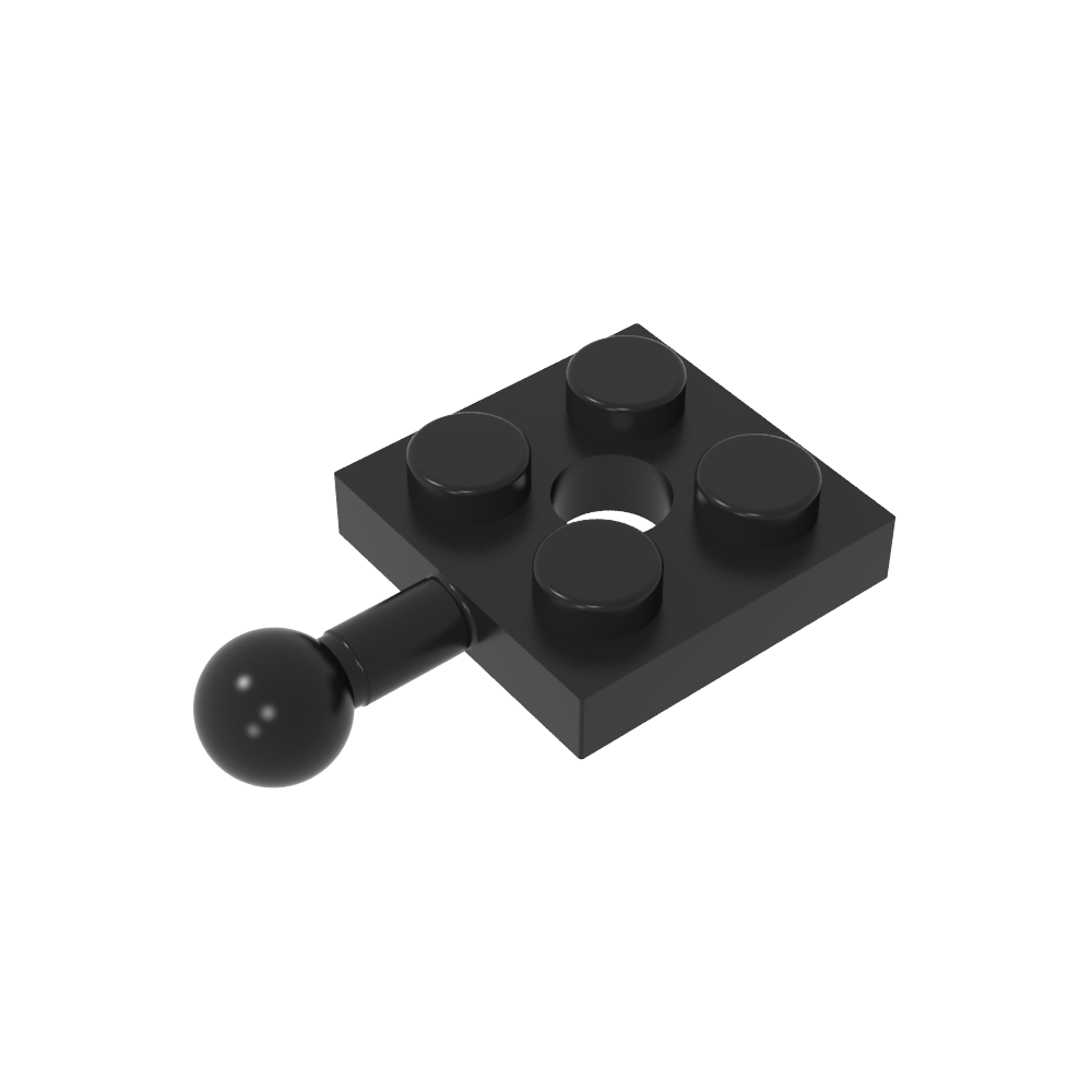 Placa Especial 2x2 con Bola de Remolque y Agujero-MyGobricksEs
