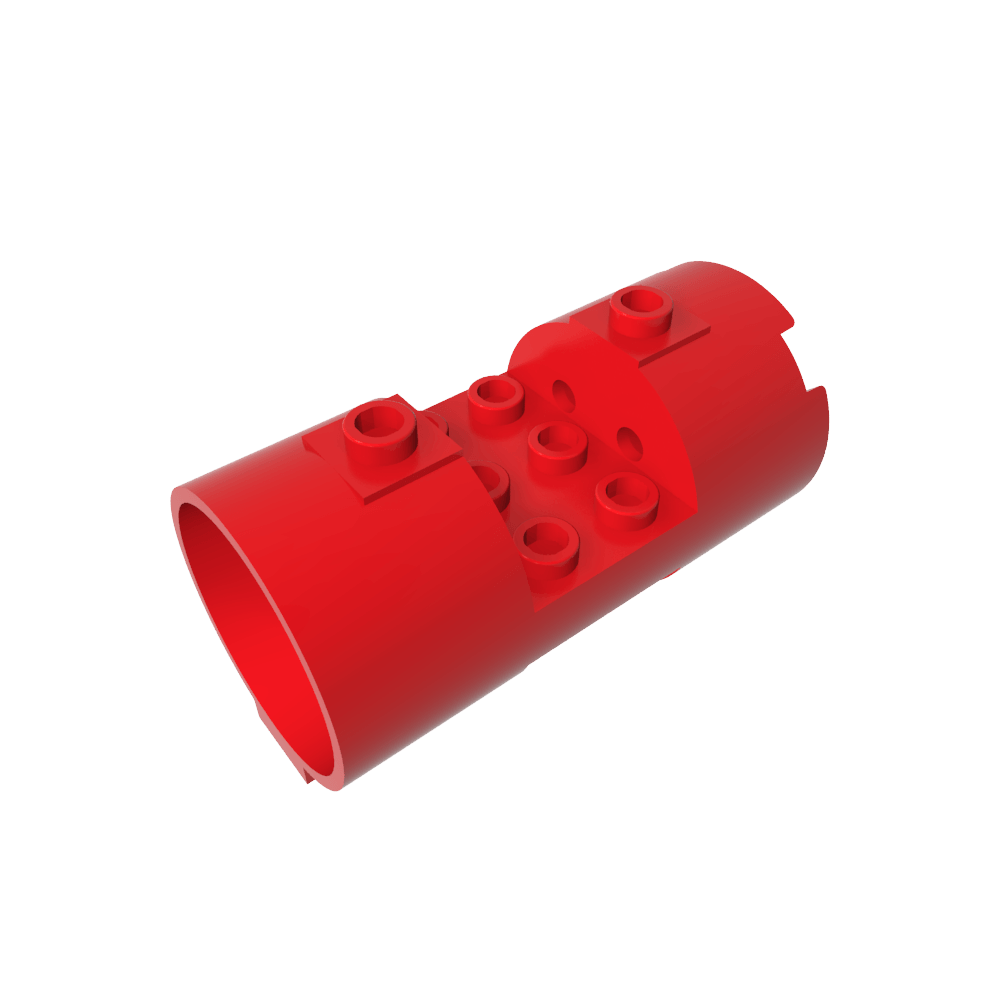 Cilindro 3 x 6 x 2 2/3 Pernos abiertos horizontales-MyGobricksEs