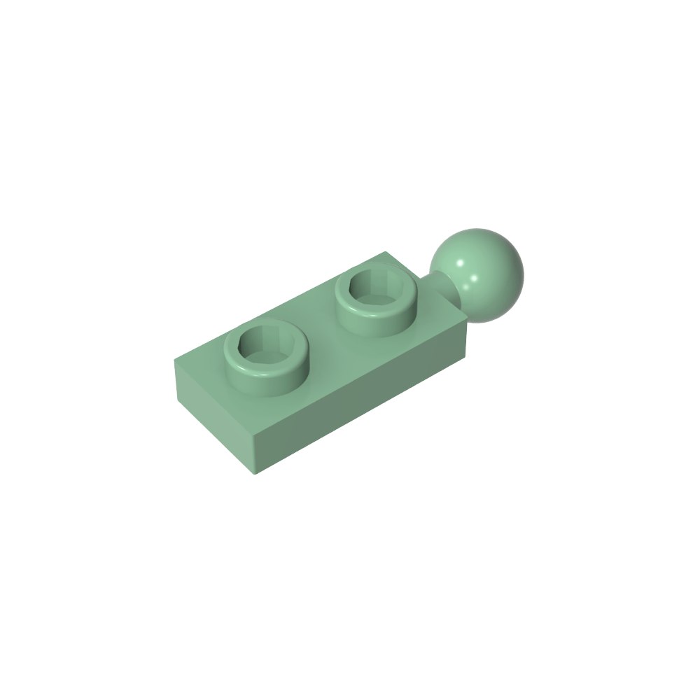 Placa especial 1 x 2 con bola de remolque final-MyGobricksEs