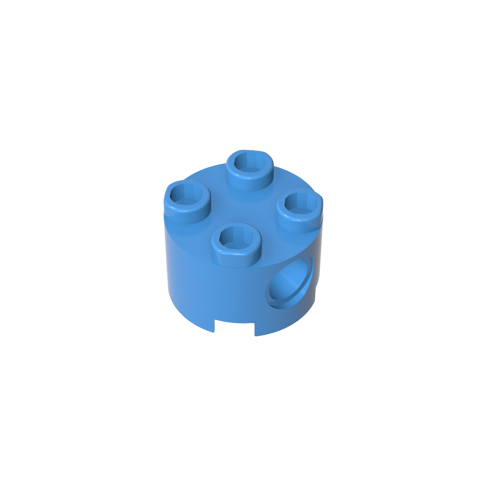 Ladrillo redondo 2 x 2 con agujeros para pasadores-MyGobricksEs